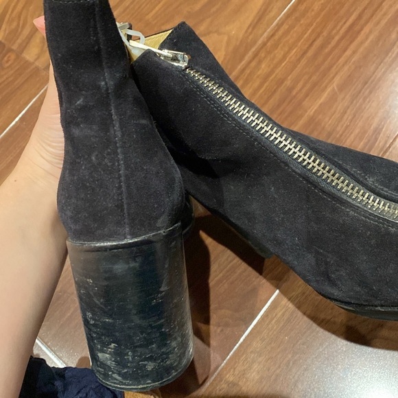LOQ / lo Andorra zip ankle boot black suede bootie 38 8 - Picture 6 of 7